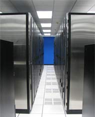 Inside the new AIS data center in San Diego.