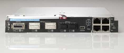 The new HP ProCurve G-XG 6120 Blade Switch, which supports 10GB Ethernet and is CEE ready.    