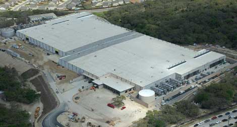 An aerial view of the 470,0000 square foot Microsoft data center in San Antonio.