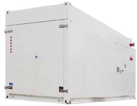The new 20-foot version of the HP Performance Optimized Datacenter (POD) container.