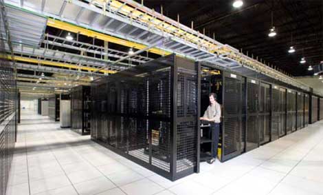 A look inside a QTS (Quality Technology Services) data center. 