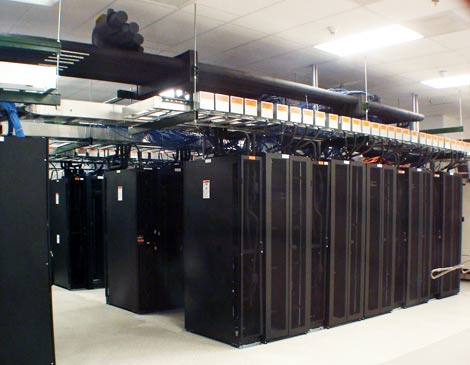 A look at some of the water-cooled racks inside the QTS Richmond Data Center