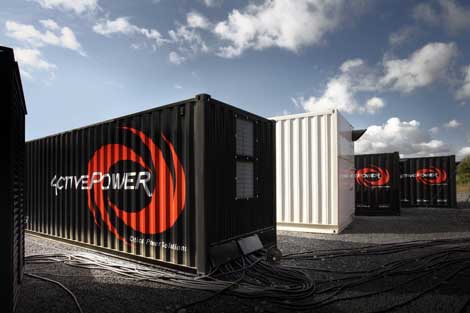 An Active Power PowerHouse unit providing containerized power infrastructure for a modular data center.