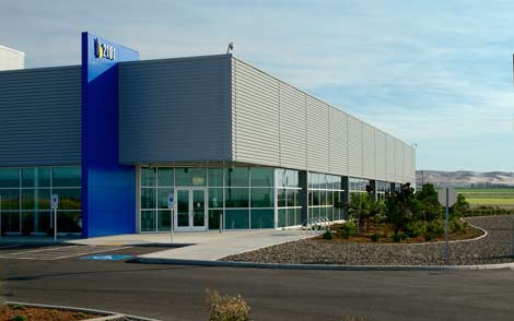 The exterior of the first Vantage data center in Quincy, Washington. (Photo: Vantage)