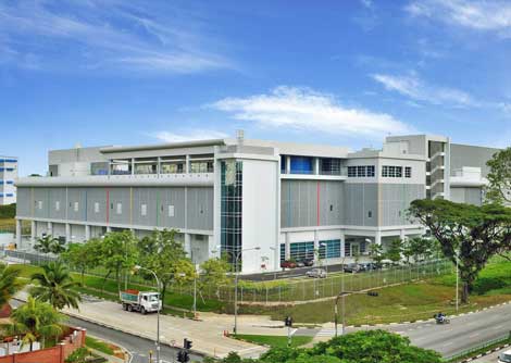 This facility in Singapore is Google's first custom-built, two-story data center. The design saves money by allowing Google to build up, not out, in Singapore's pricey real estate market. (Photo: Google)