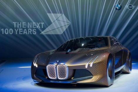 The concept car 'Vision Next 100' by BMW is presented during the celebration marking the company's 100th anniversary on March 7, 2016 in Munich, Germany. (Photo by Lennart Preiss/Getty Images)