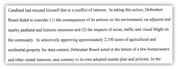Excerpt from the lawsuit filed in Prince William County District Court.