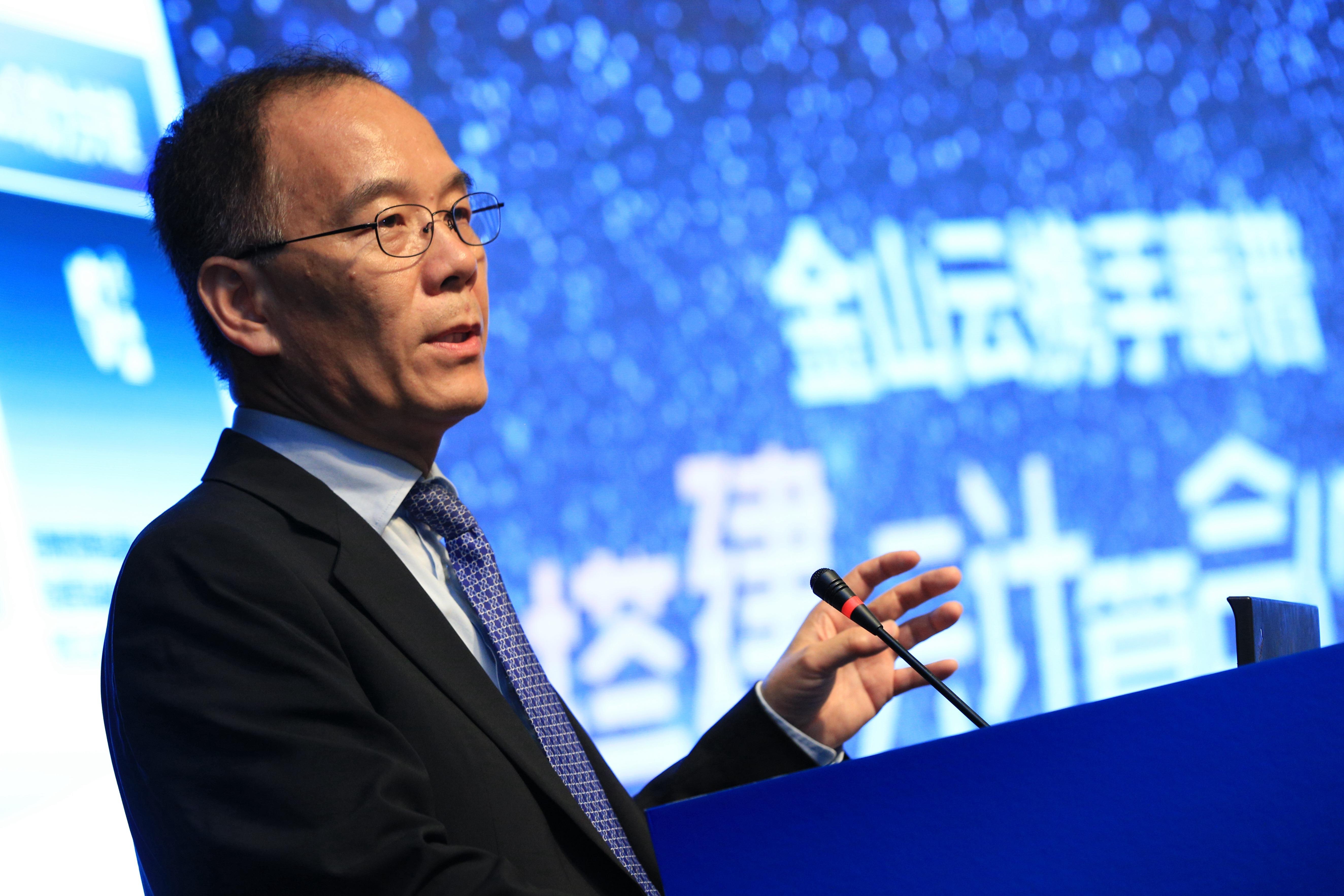 Dr. Hongjiang Zhang, CEO of Kingsoft and former Managing Director of Microsoft Advanced Technology Center (ATC), attends the 14th China Internet Conference (CIC) in Beijing, China.