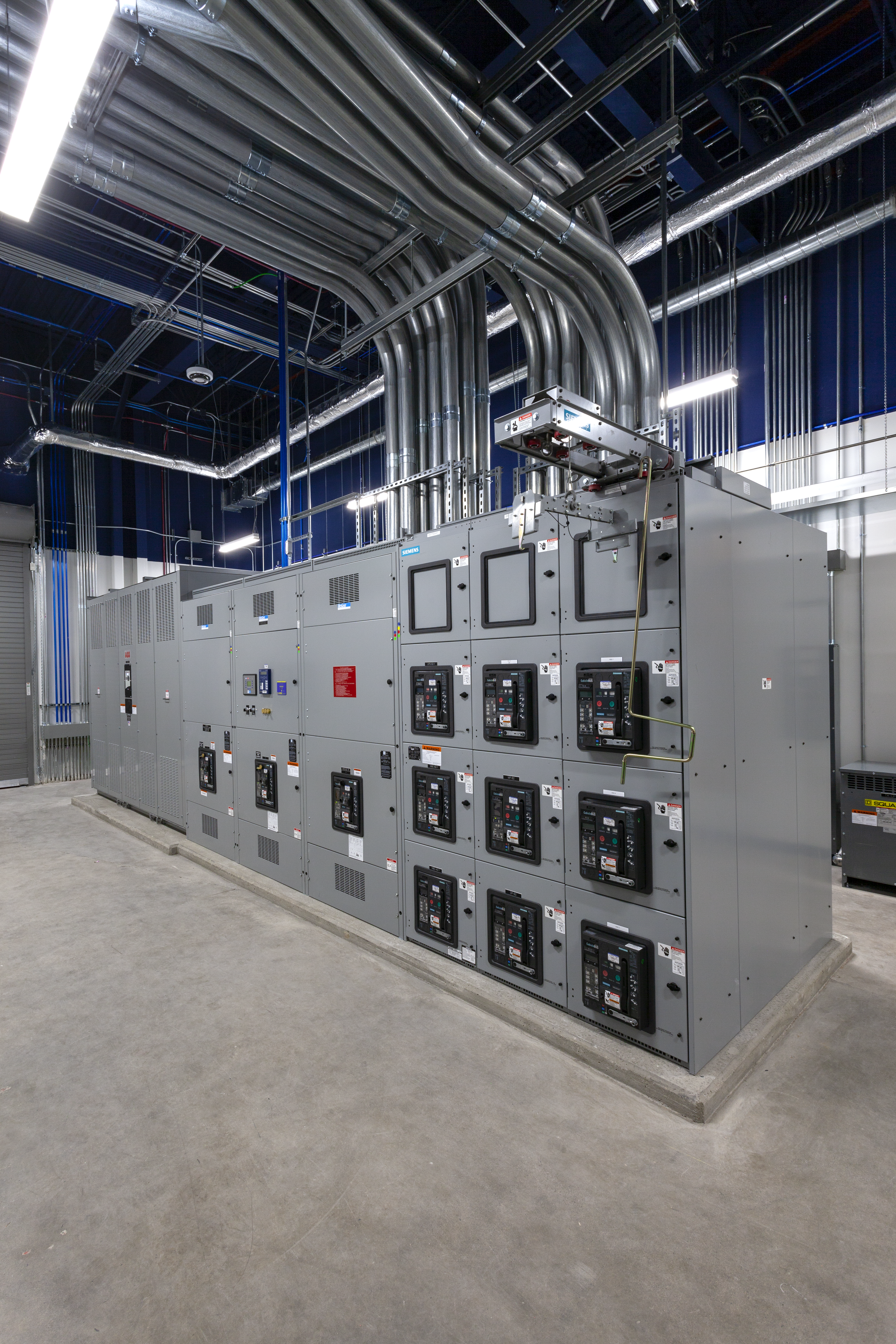 Photo of inside of an adaptive reuse data center.