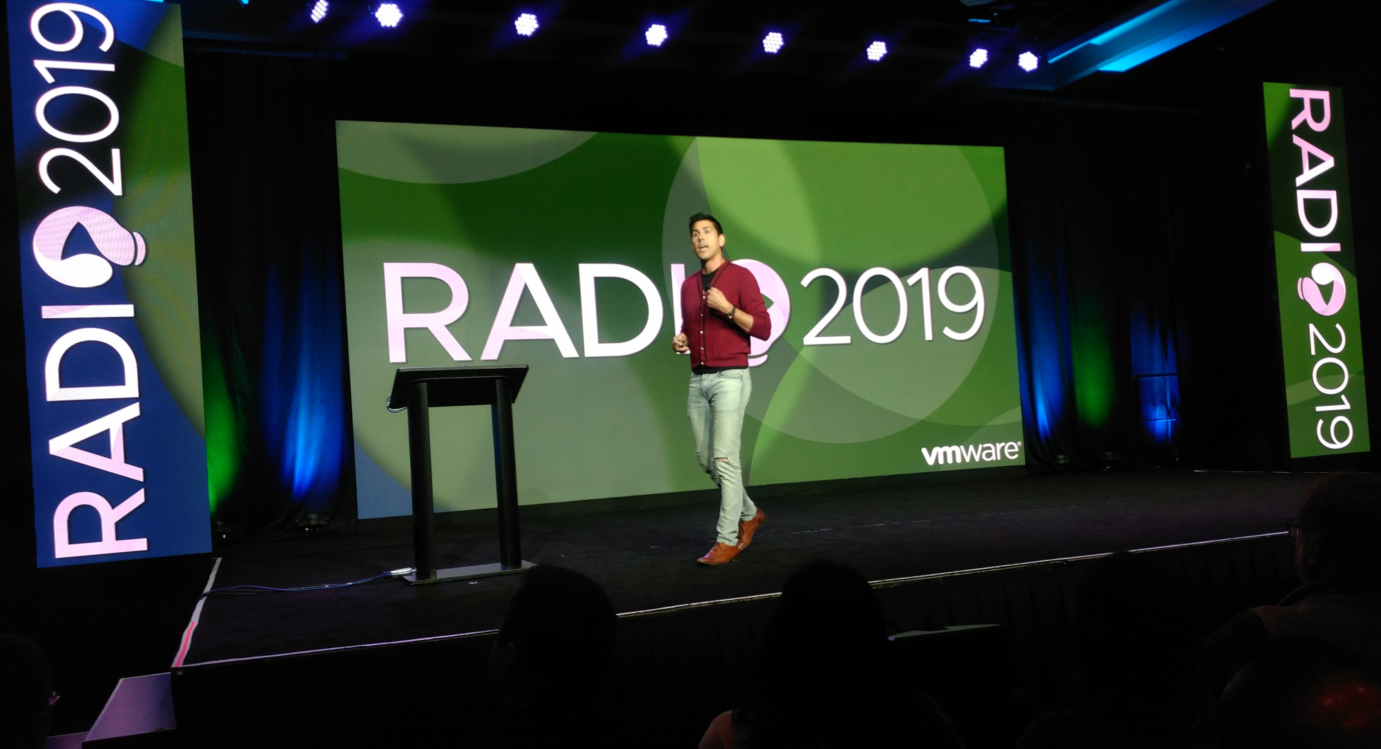 Kit Colbert, VMware VP and CTO of the company’s Cloud Platform business unit, speaking at Radio 2019, VMware's annual R&D conference.