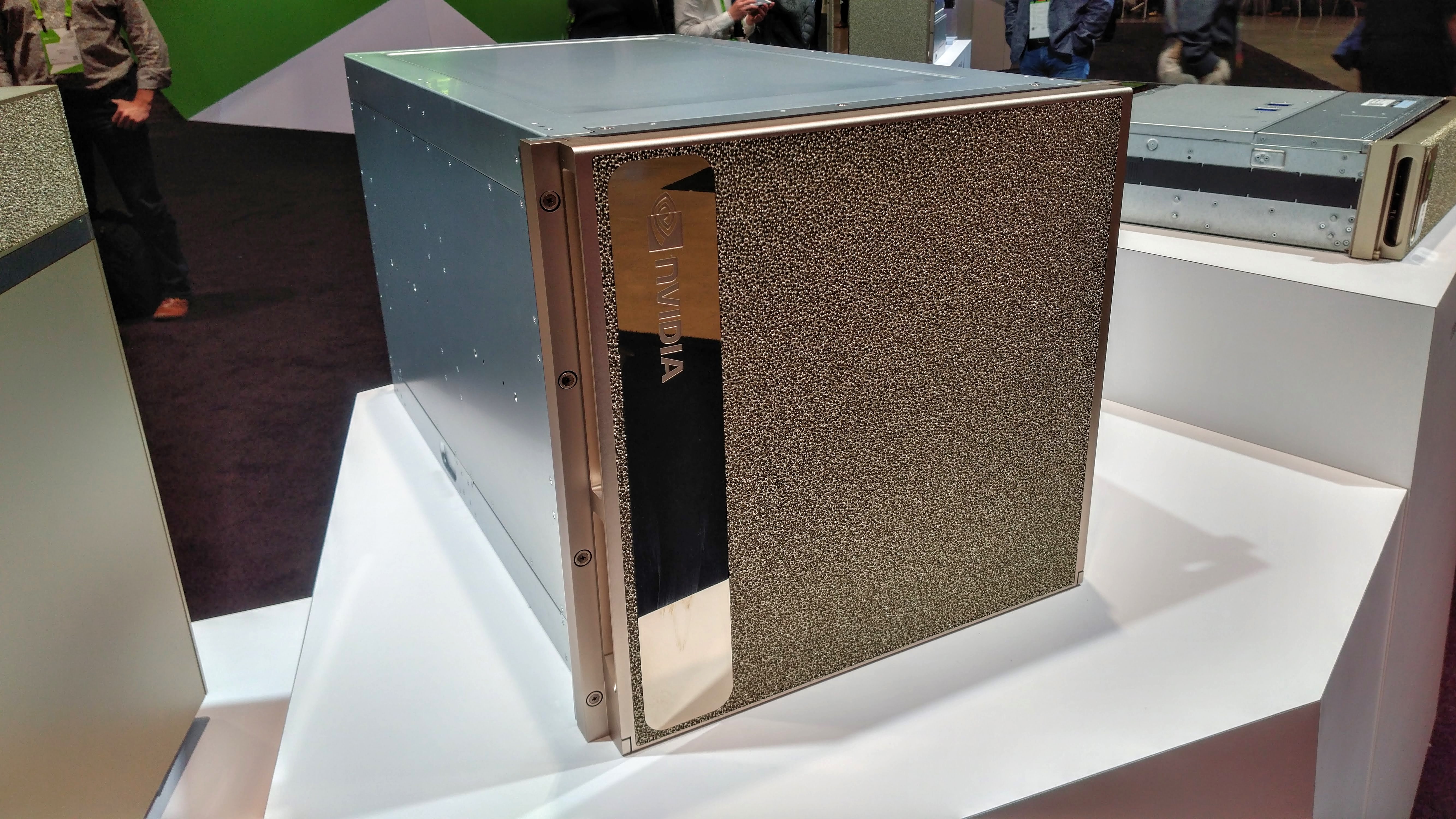 Nvidia's DGX-2 supercomputer on display at GTC 2018