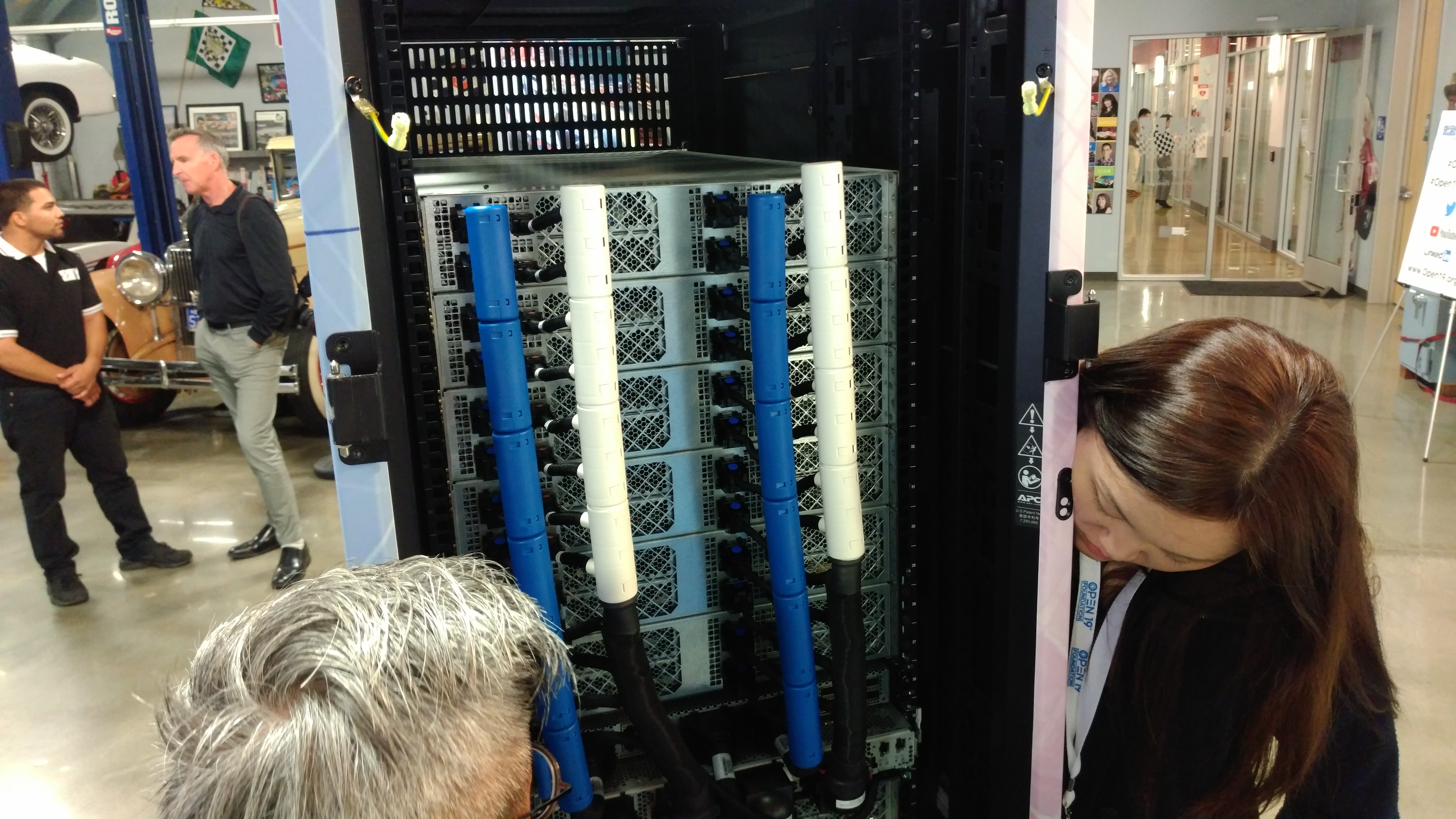 The Open19 cabling system on display at the Open19 Foundation Summit 2019