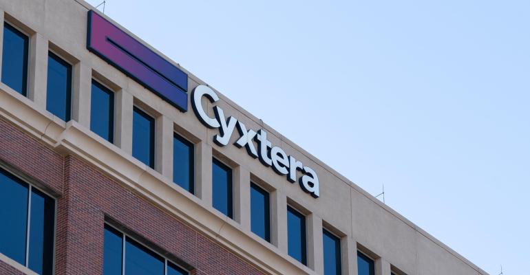 Cyxtera data center sign on its office building in Addison, Texas, USA