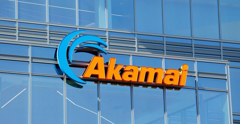 Akamai logo on their headquarters Massachusetts. The company recently unveiled Akamai Gecko