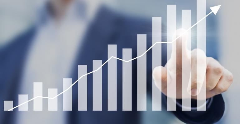 upward trend bar graph business profit