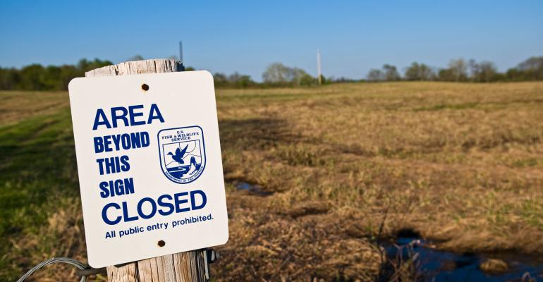 Wildlife area closed to public in Prince William County Virginia.