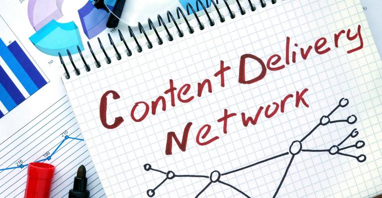 "content delivery network" written on a piece of paper