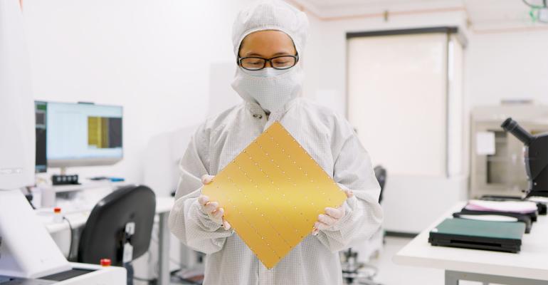 The Cerebras WSE-3 chip features four million transistors and 900,000 cores