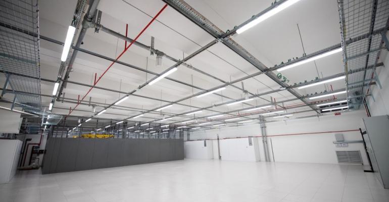 Equipped data center space at the Interxion MRS2 data center in Marseille, southern France.