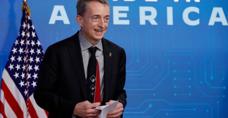 Intel CEOatrick Gelsinger announces that Intel will spend $20 billion to build what he says will be the world's biggest chipmaking hub in Ohio in the South Court Auditorium of the Eisenhower Executive Office Building on January 21, 2022 in Washington, DC