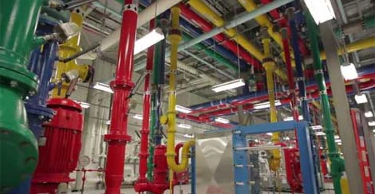 A look at the infrastructure supporting the water and cooling systems in a Google data center near Atlanta, which includes facilities to clean and purify "grey water" for use in its cooling towers.