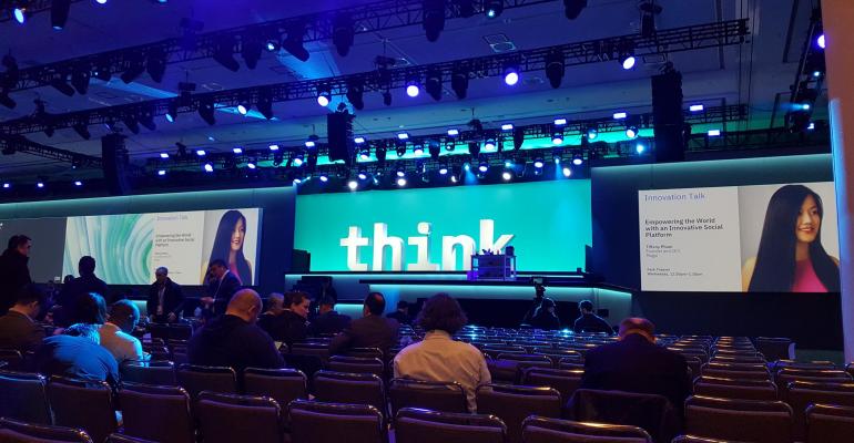 IBM Think keynote stage in San Francisco at the Moscone Center
