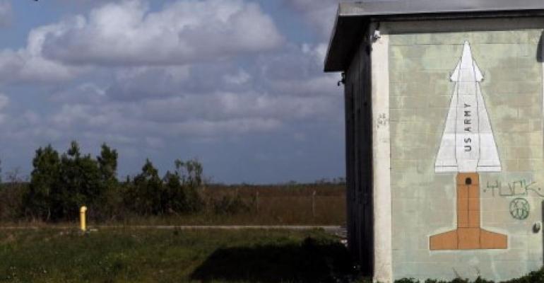A Cold War building that was used to support the launching of conventional and nuclear tipped Nike missiles in reaction to any Russian attack in the Everglades National Park near Everglades City, Florida.,