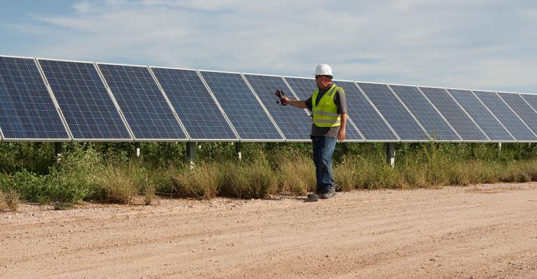The Webberville Solar Farm in Webberville, Texas