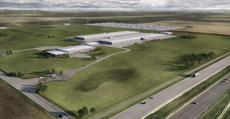 Rendering of the future Apple data center in Waukee, Iowa