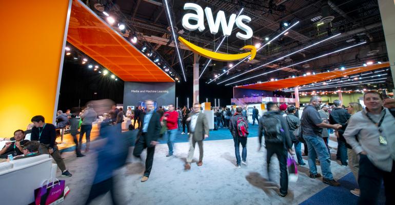Expo hall at AWS re:Invent 2018