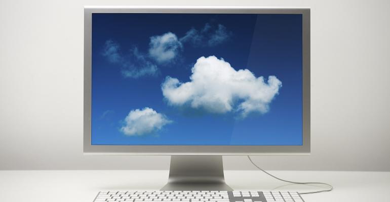 clouds on computer screen