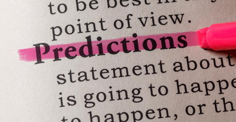 Dictionary definition of the word prediction, including key descriptive words.