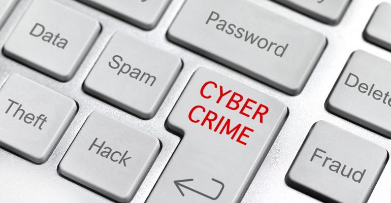 keyboard with cybercrime keys