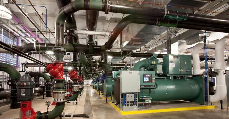 Cooling systems at the DuPont Fabros ACC7 data center in Ashburn, Virginia
