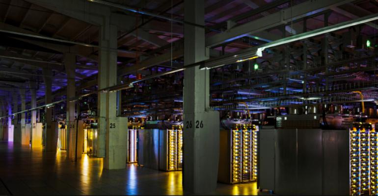 A data hall inside Google's data center in Hamina, Finland