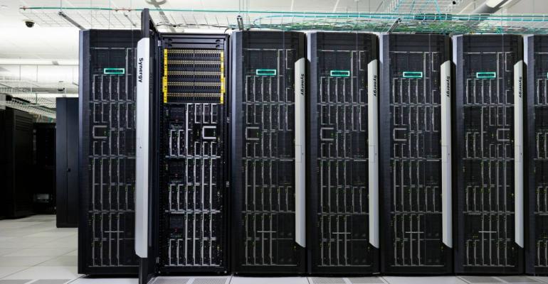 HPE Synergy racks in a data center