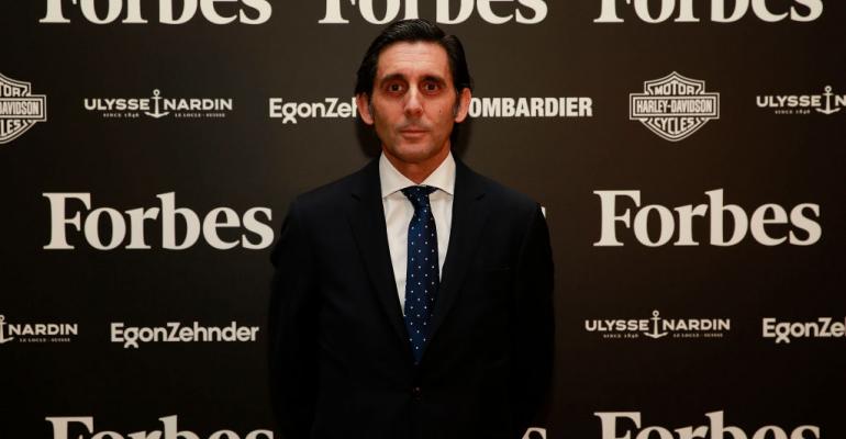 Telefonica CEO Jose Maria Alvarez-Pallete received an 'Forbes CEO 2016' award in 2017 in Madrid