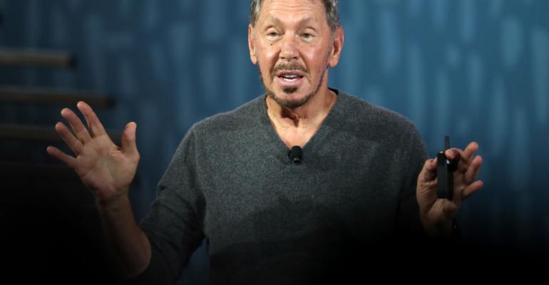 Oracle co-founder, chairman, and CTO speaking at Oracle OpenWorld 2019 in San Francisco