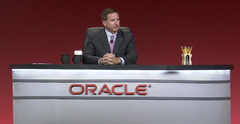 Mark Hurd, co-CEO, Oracle, speaking at Oracle OpenWorld 2017 in San Francisco