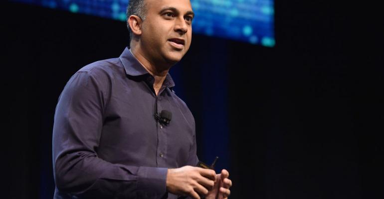 Intel Data Platforms Group Executive VP and General Manager Navin Shenoy speaking at CES 2020 in Las Vegas.