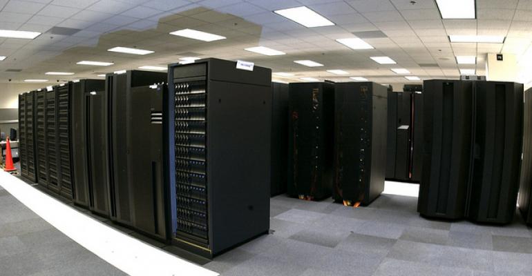 A NOAA IBM supercomputer, seen in 2009