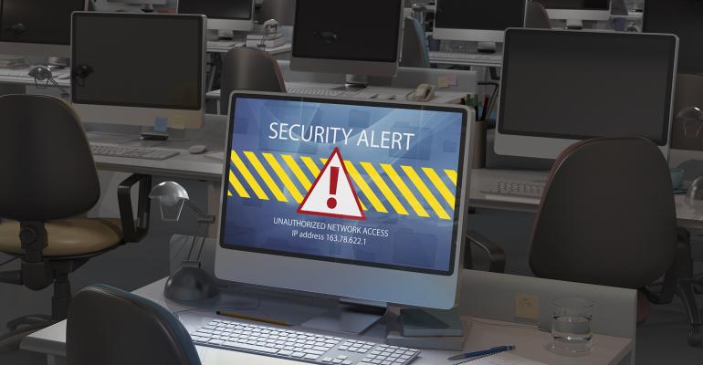 alert message on computer screen