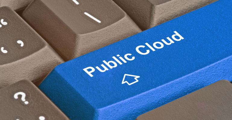 Keyboard image of the public cloud.