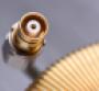 Close up coaxial cable in telecommunication systems and data centers