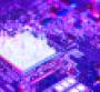 illustration of AI processor with purple background