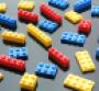 plastic building blocks in different colors