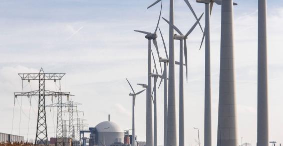 Wind turbines at the Port of Vlissingen, Netherlands