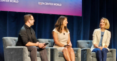 Left to right: Data Center World's Bill Kleyman, Intel’s Jen Huffstetler and AMD’s Laura Smith discuss AI benefits and challenges at Data Center World 2024
