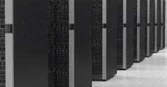 Dell EMC racks in a data center