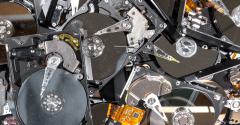 Hard drives being recycled